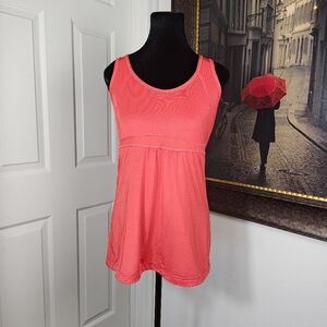 LUCY Women’s Activewear Tank in Coral Size Small Racerback Drawstring Medium